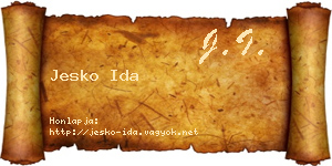 Jesko Ida névjegykártya